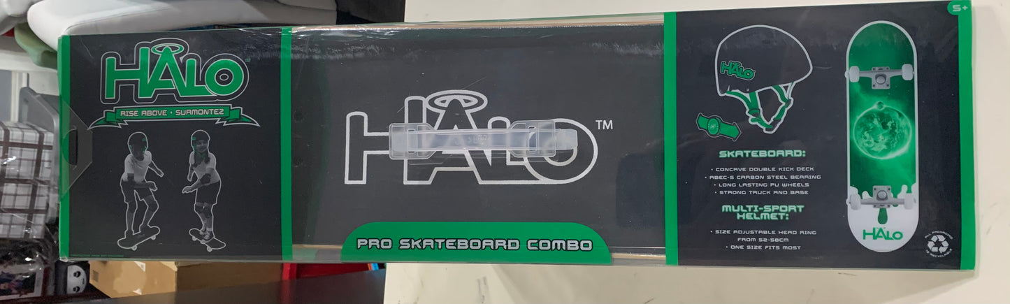 HALO Rise Above Pro Skateboard and Helmet Combo 133863