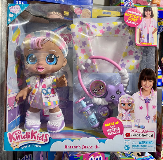 Kindi Kids Doctor’s Dress Up Marsha Mellow Doll Playset 50050