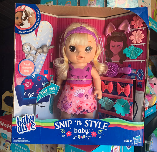 Baby Alive Snip n Style Baby Blonde Doll 80931
