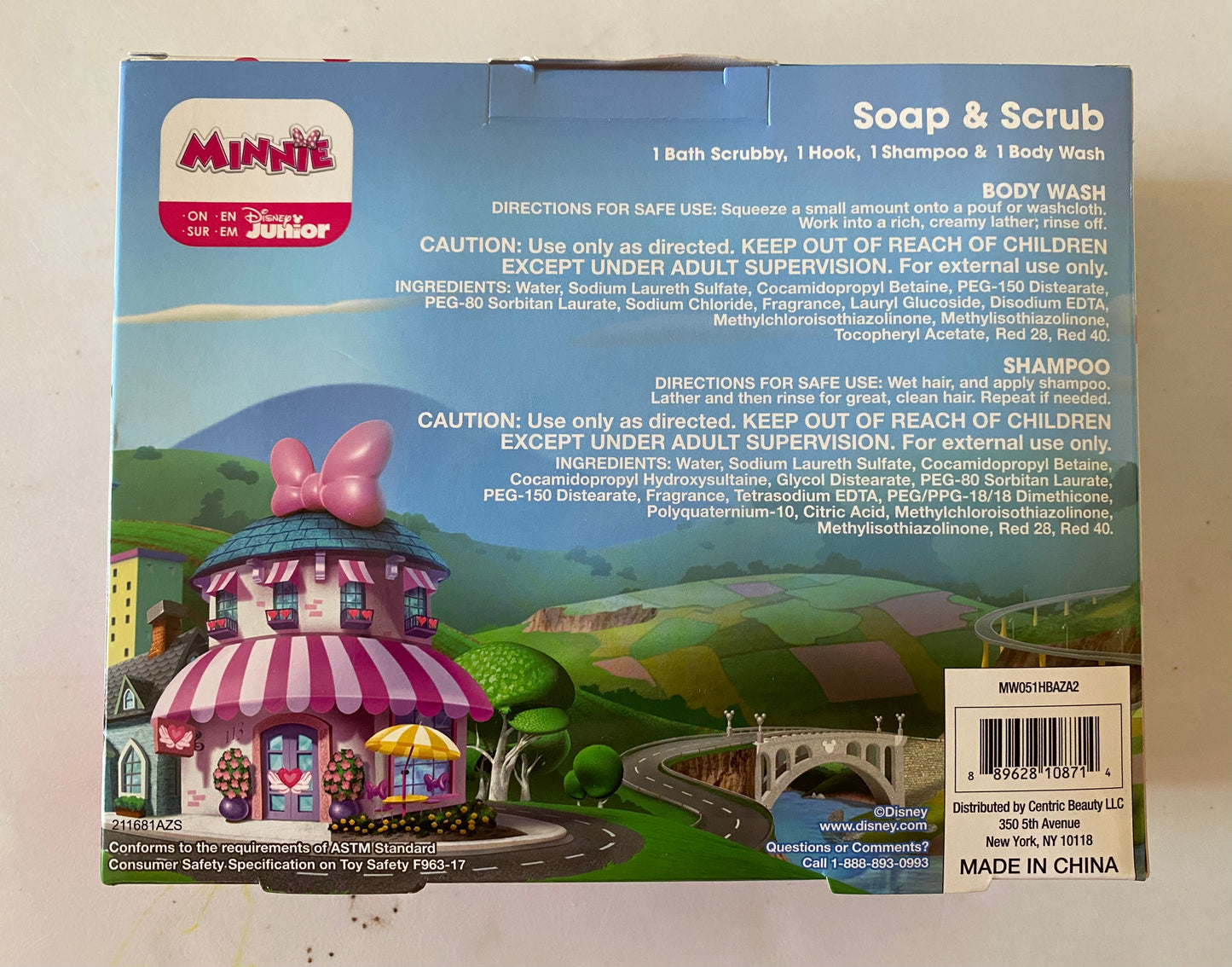 Disney Junior Minnie Mouse Soap & Scrub Shampoo & Body Wash Set 10871