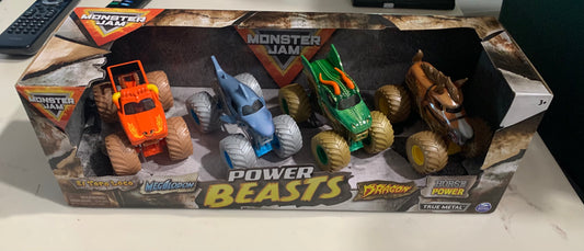Monster Jam 4-Pack Power Beasts 1/64 Scale 57281
