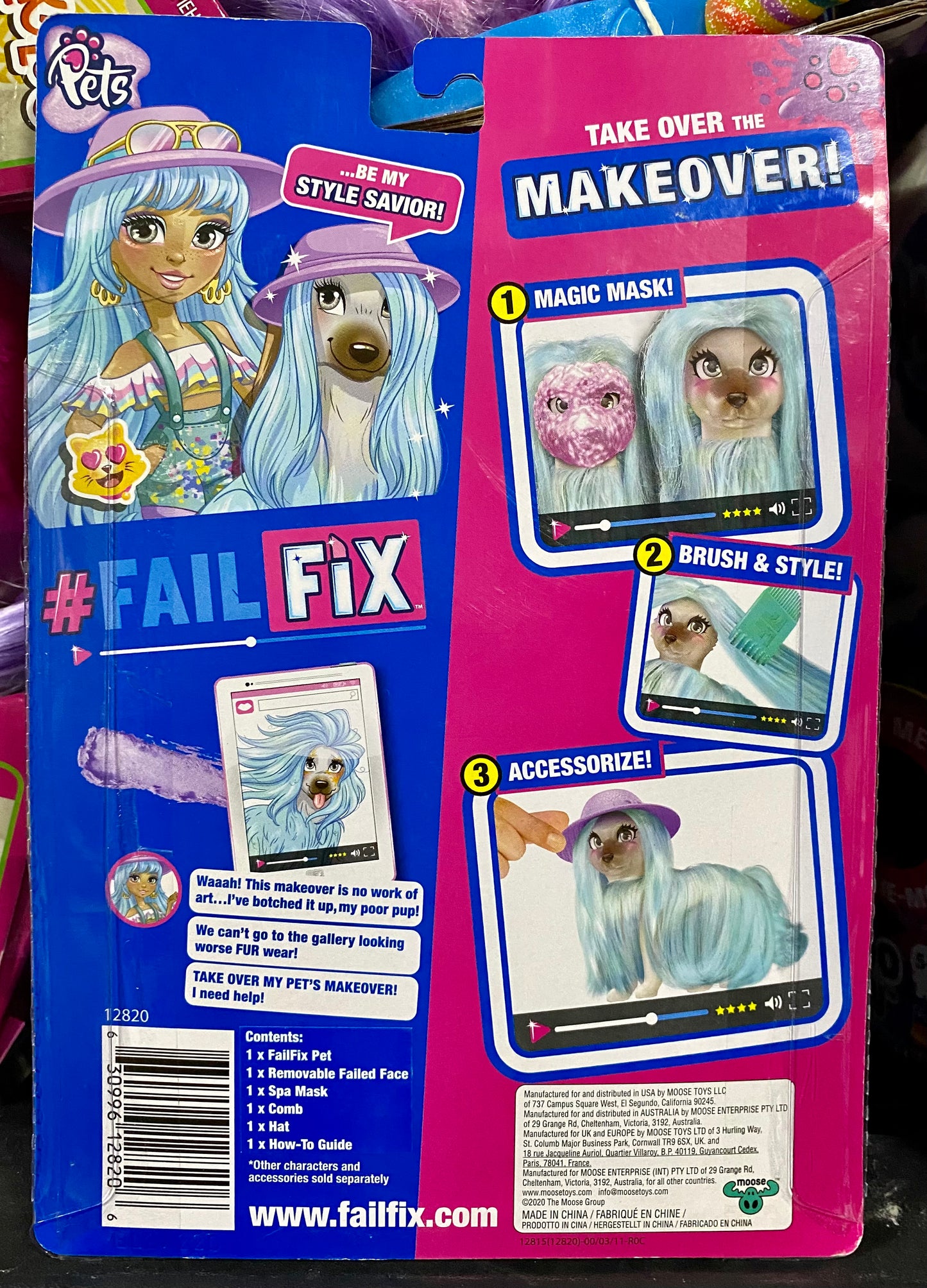 Failfix Pets @ArteePup 4” Total Makeover Doll 12820