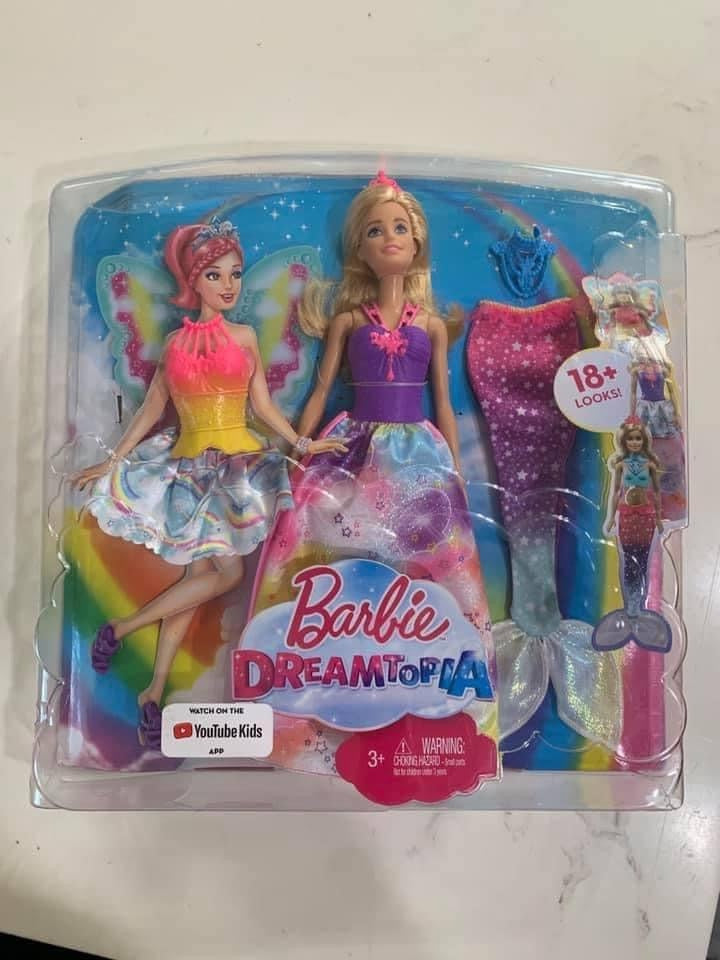 Barbie DreamTopia Rainbow Cove Dress Up Blonde Doll Set 53362