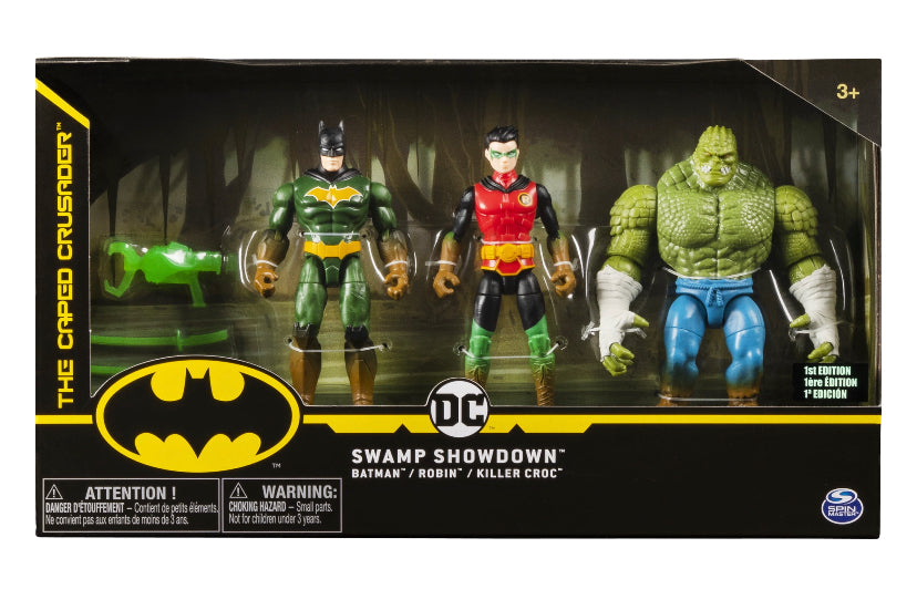 DC Comics The Caped Crusader Swamp Showdown 3-PK Batman Robin Killer Croc 13409