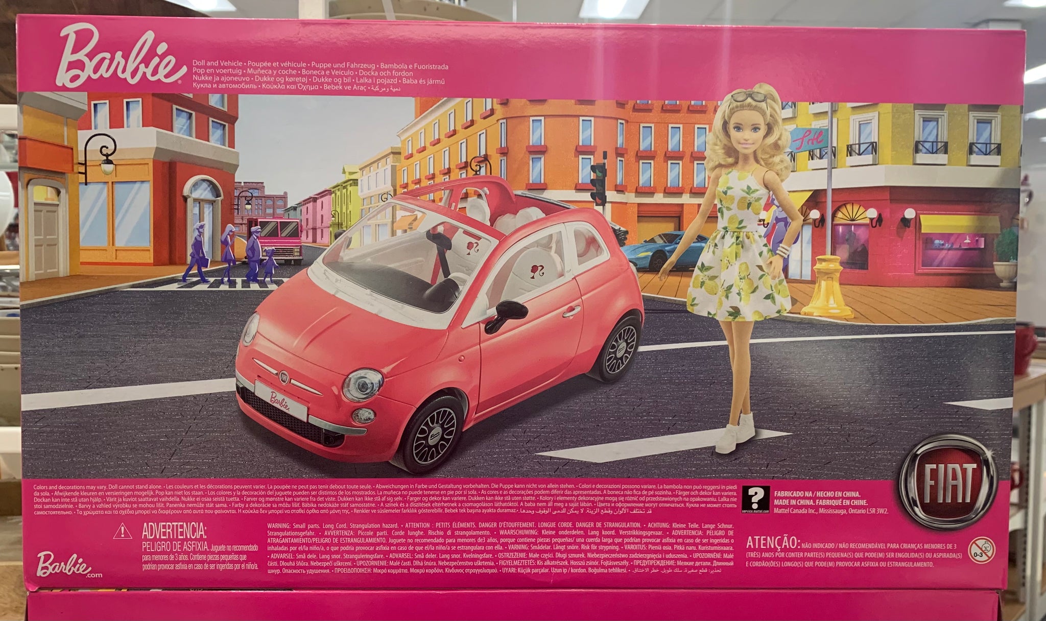Barbie Pink Fiat 500 Car Doll Set – Cove Toy
