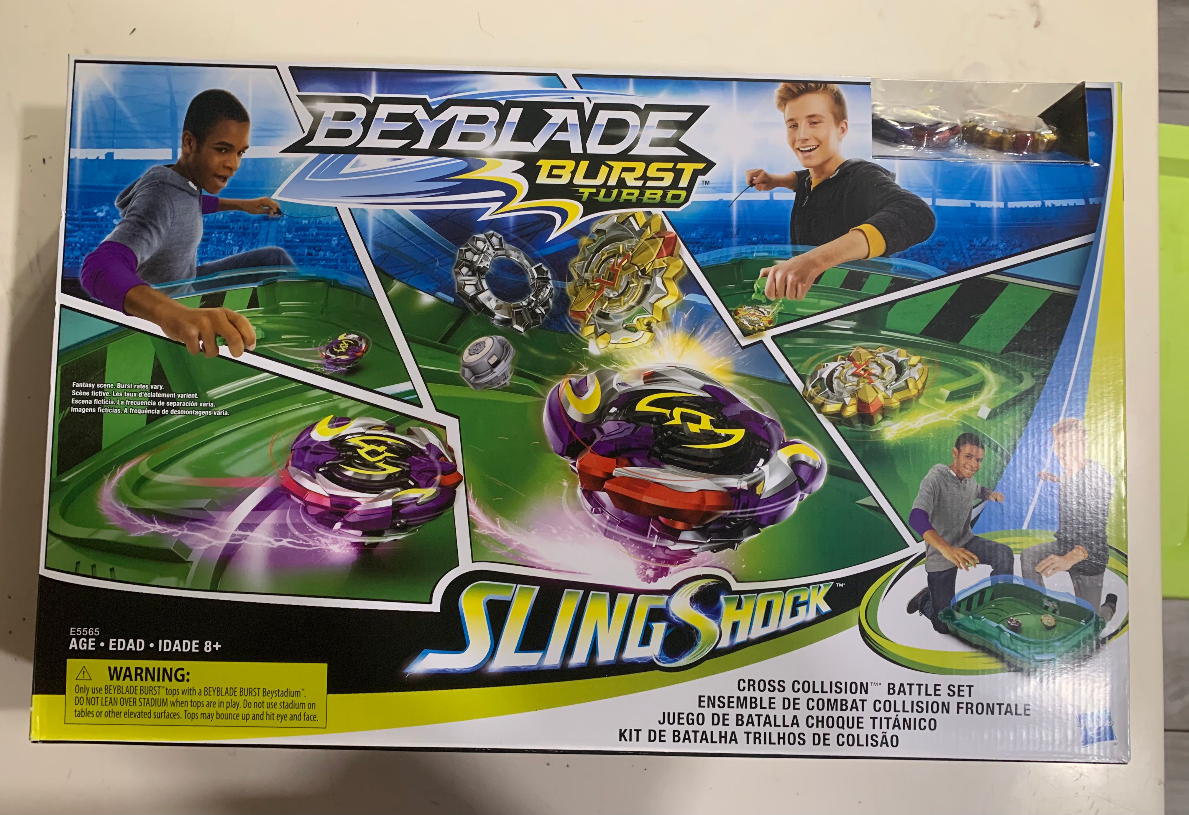 BeyBlade Burst Turbo Slingshock Cross Collision Battle Set Game 82051
