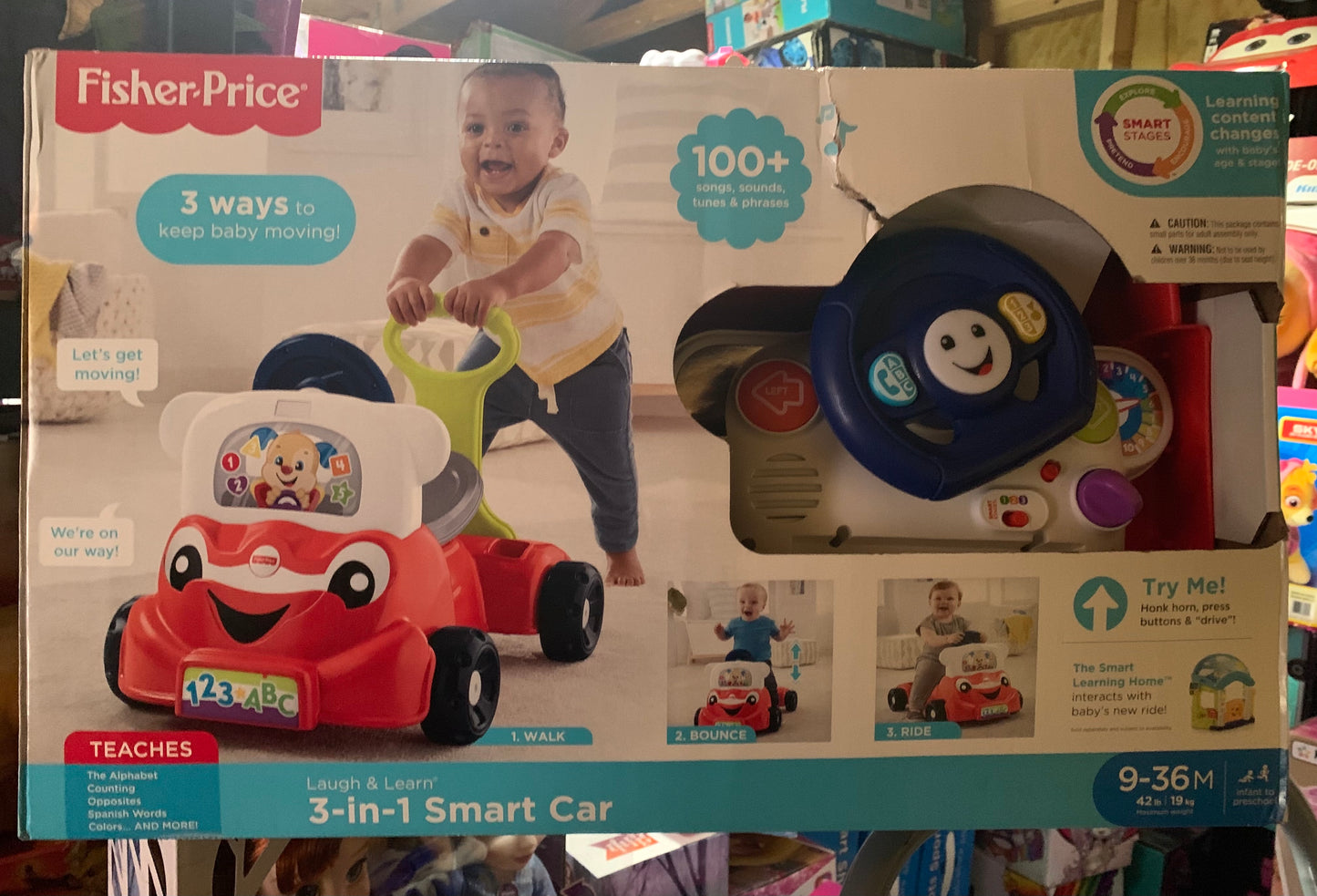 Fisher Price Laugh & Learn 3-in-1 Interactive Smart Car 60088