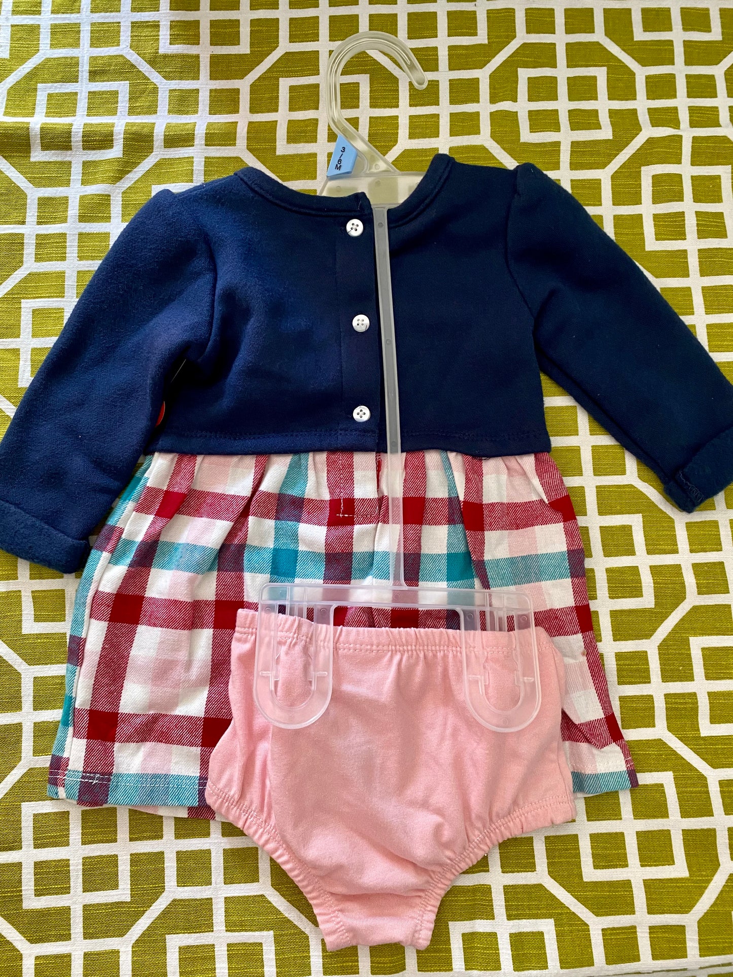 Baby Girls 2-Piece Dress Set Size 3-6-Months 96569