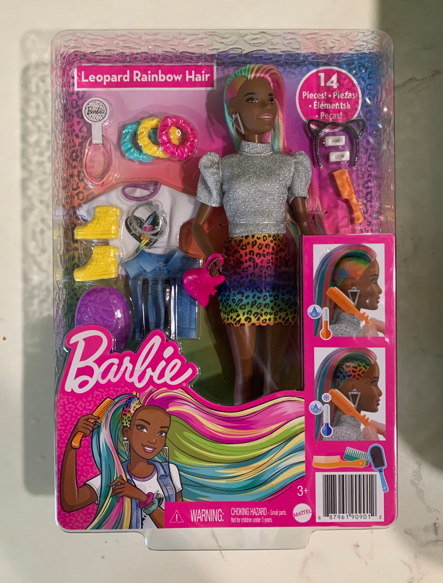 Barbie Leopard Rainbow Hair Doll 90901