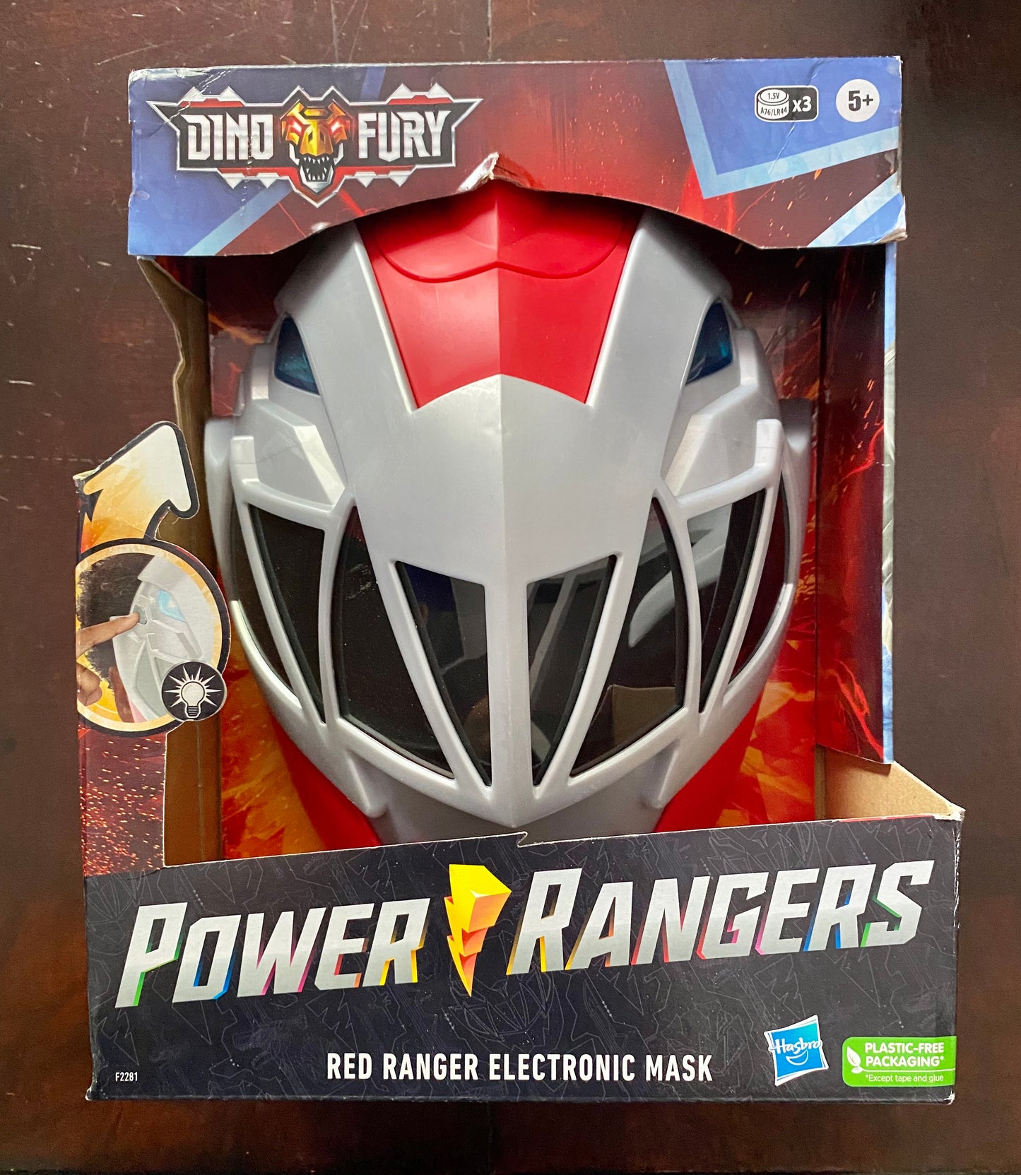 Power Rangers Dino Fury Red Ranger Electronic Mask 860968 – Cove Toy House