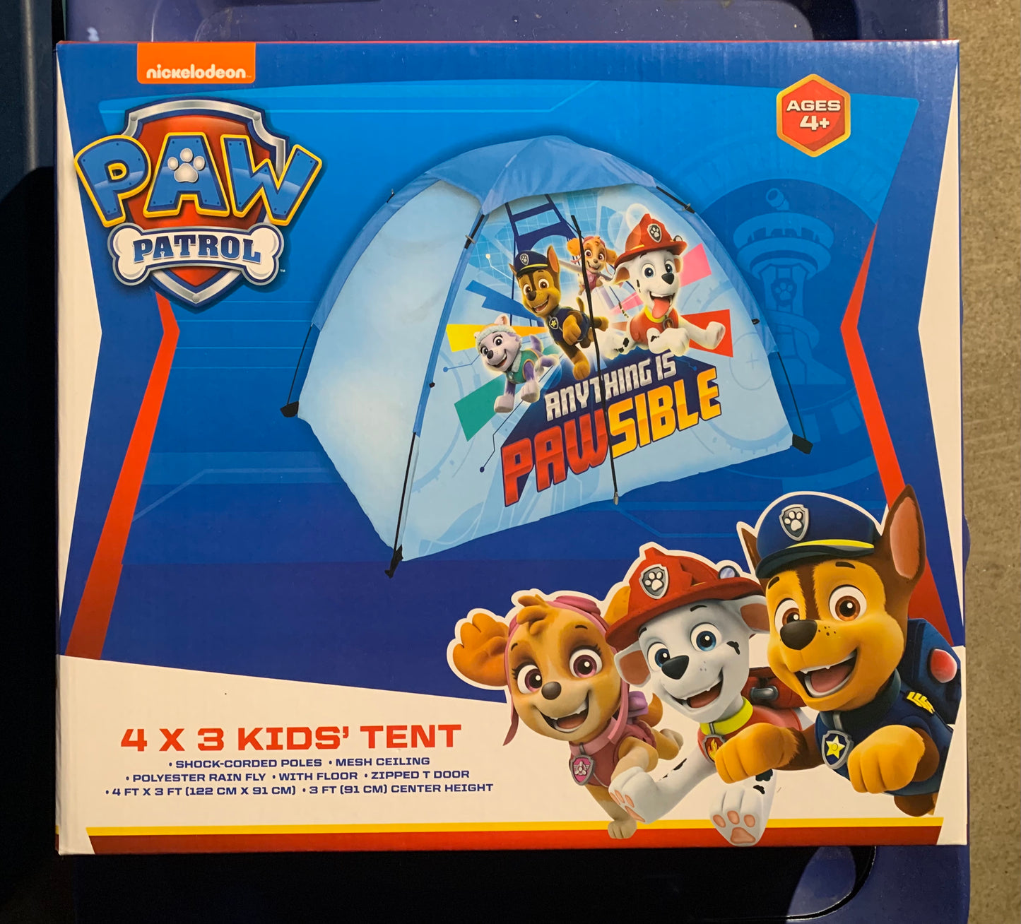 Paw Patrol Anything is Pawsible 4x3 Kids’ Tent 13630