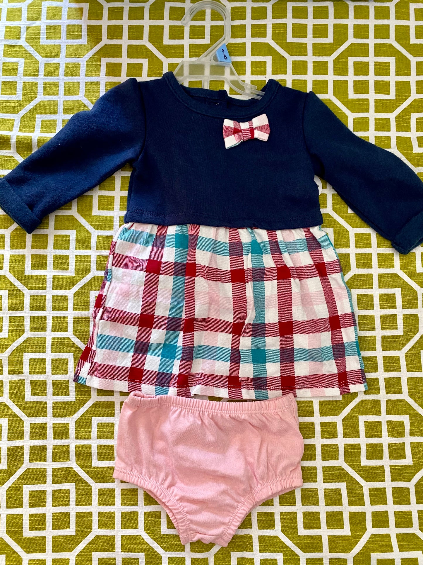 Baby Girls 2-Piece Dress Set Size 3-6-Months 96569