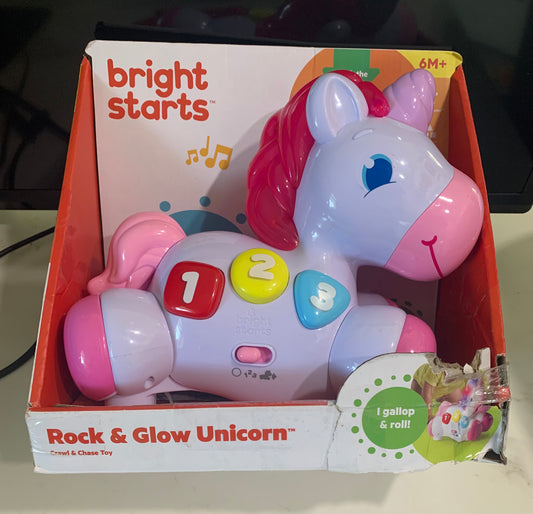 Bright Starts Rock & Glow Unicorn Baby Toy 10307