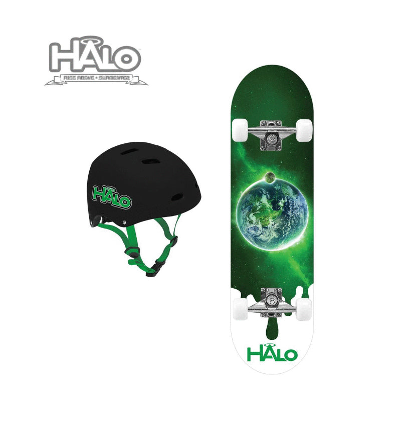 HALO Rise Above Pro Skateboard and Helmet Combo 133863