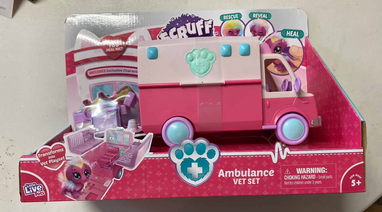 Scruff Surprise Vet Rescue Ambulance Vet Set 30066E