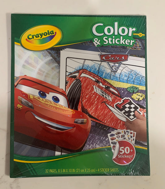 Crayola Color & Sticker Book Cars 20128A