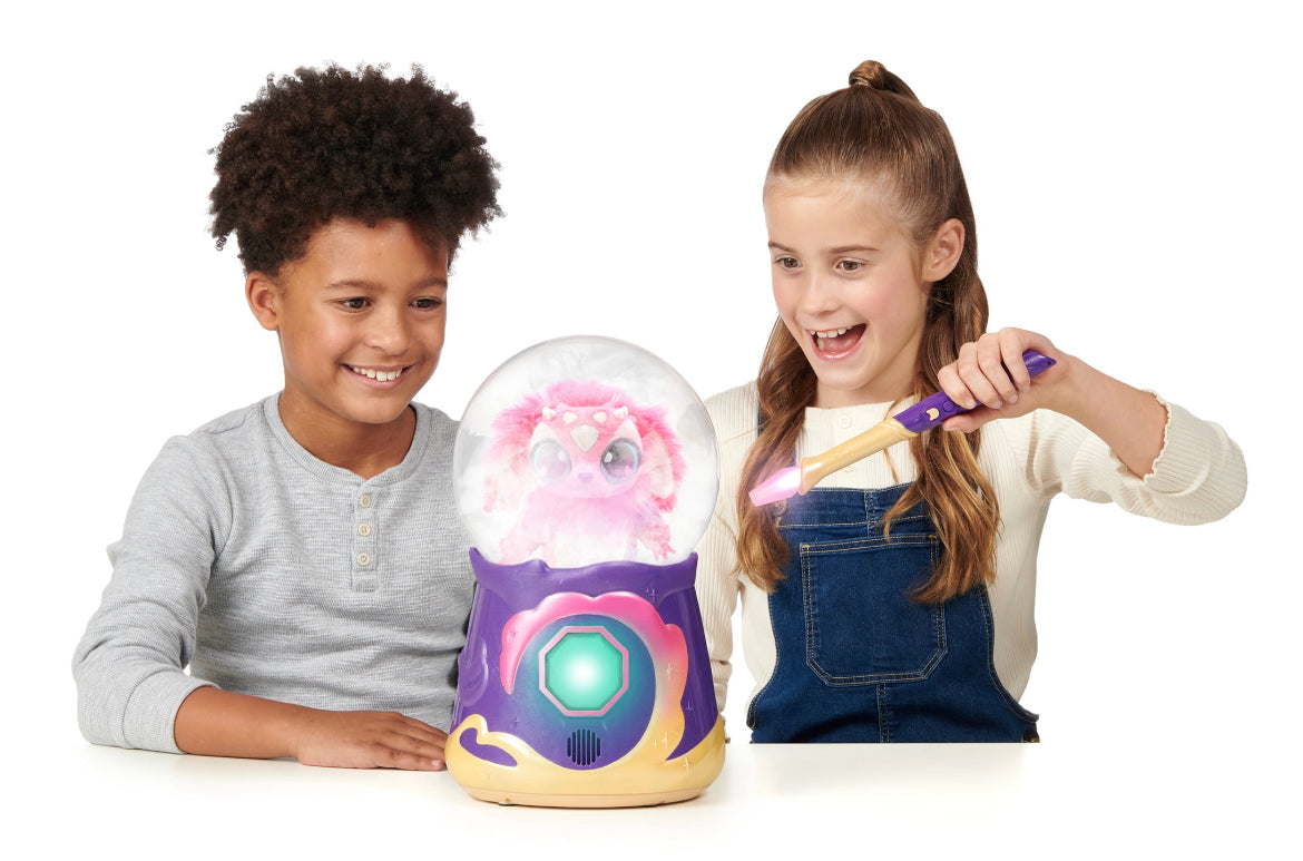 Magic Mixies Magical Misting Crystal Ball with Interactive 8 inch Pink Plush 14689