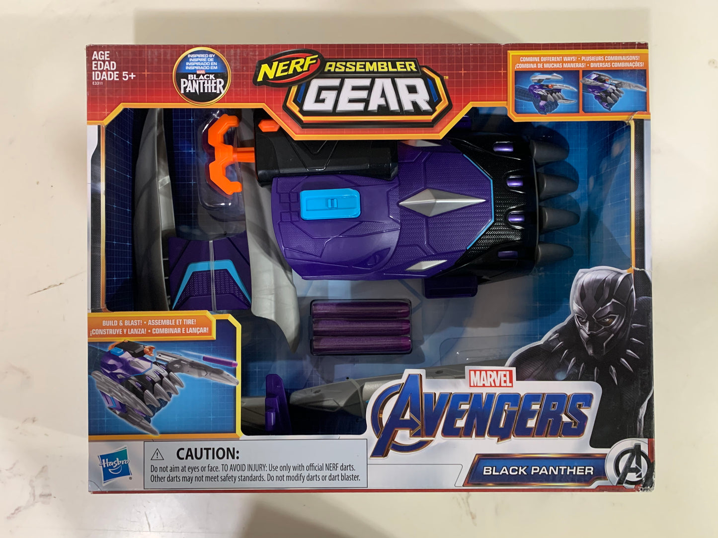 Nerf Assembler Gear Marvel Avengers Black Panther Blaster