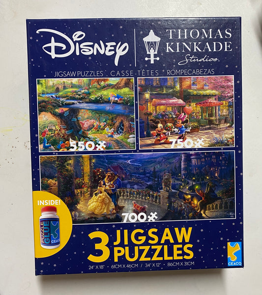 Ceaco 3-in-1 Thomas Kinkade Puzzles Disney Princess and the Frog 350488E