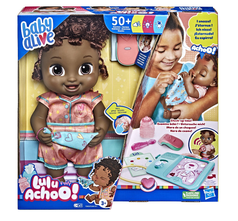 Baby Alive Lulu Achoo Black Hair Doctor Doll Playset 871129