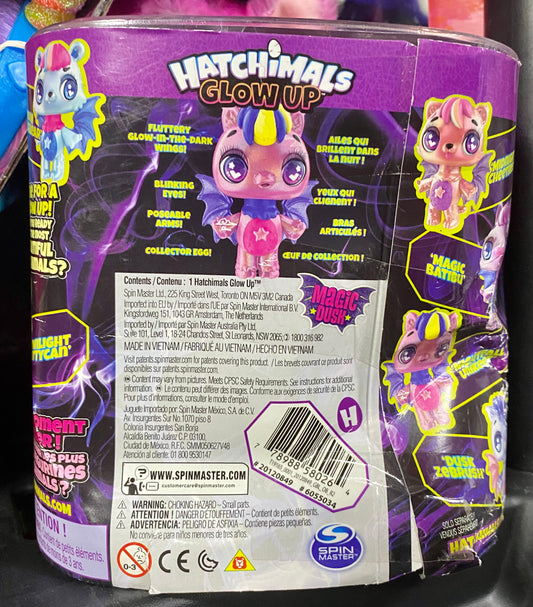 Hatchimals Glow Up Magic Dust Glow In The Dark Twilight Kittycan 58026-2