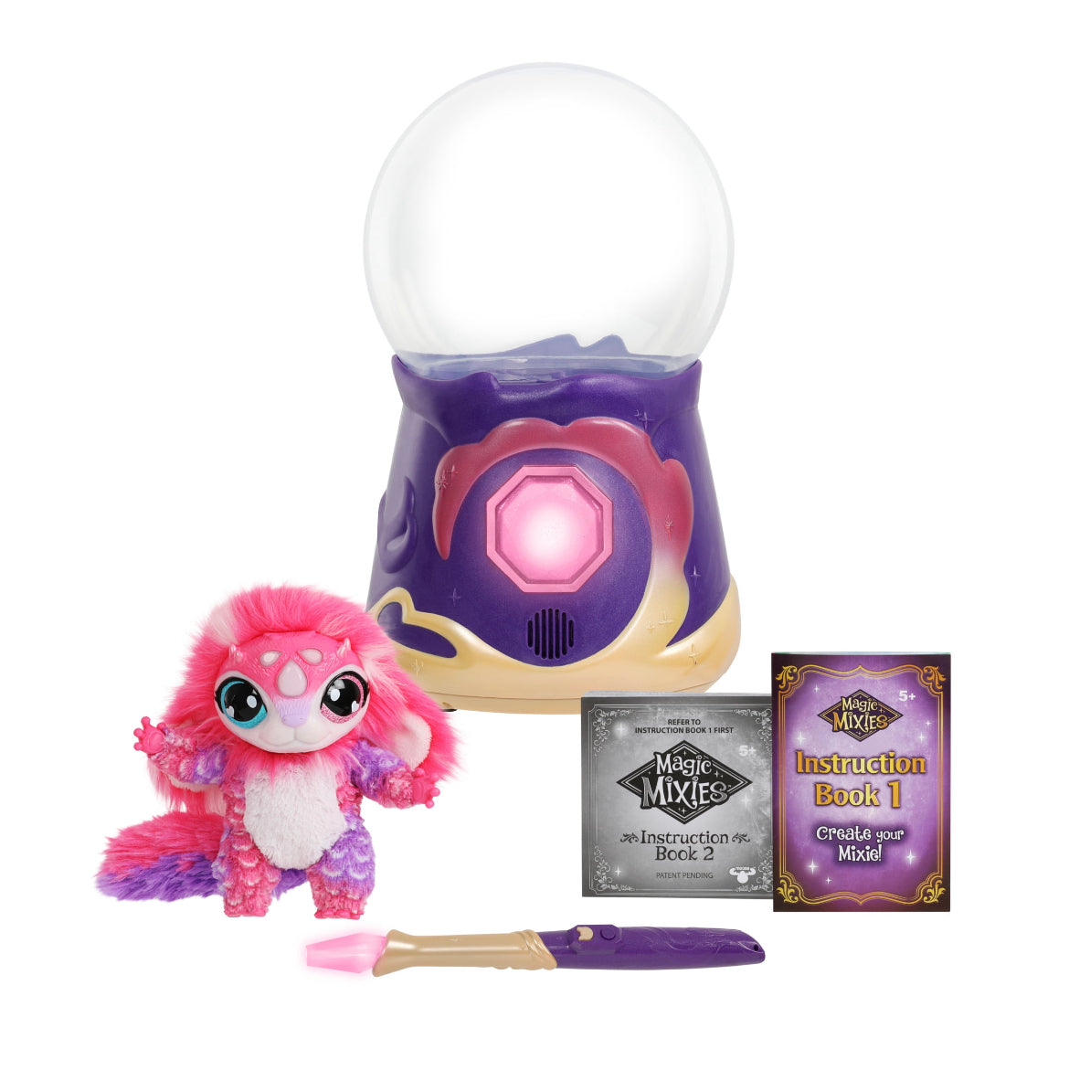 Magic Mixies Magic Genie Lamp with Interactive 8 Pink Plush Toy and 60+  Sounds & Reactions. Unlock a Magic Ring and Reveal a Pink Genie from The  Real