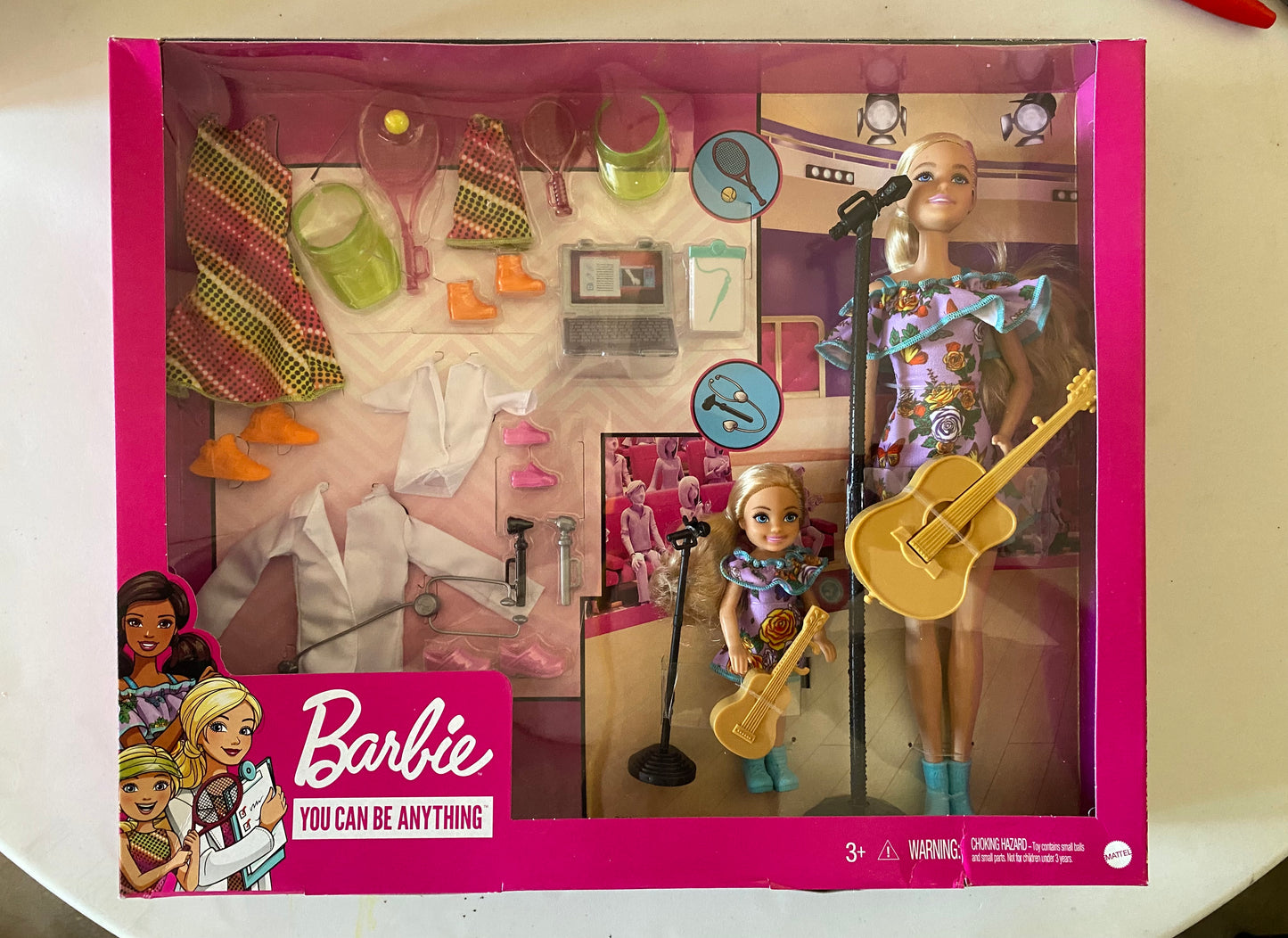 Barbie & Chelsea Careers Doctor, Tennis & Musician 2-Doll Set 86827E