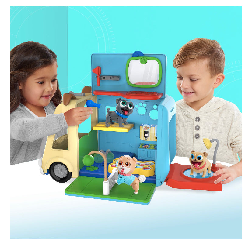 Disney Junior Puppy Dog Pals Awesome Care Bus 9-Piece Playset 94236