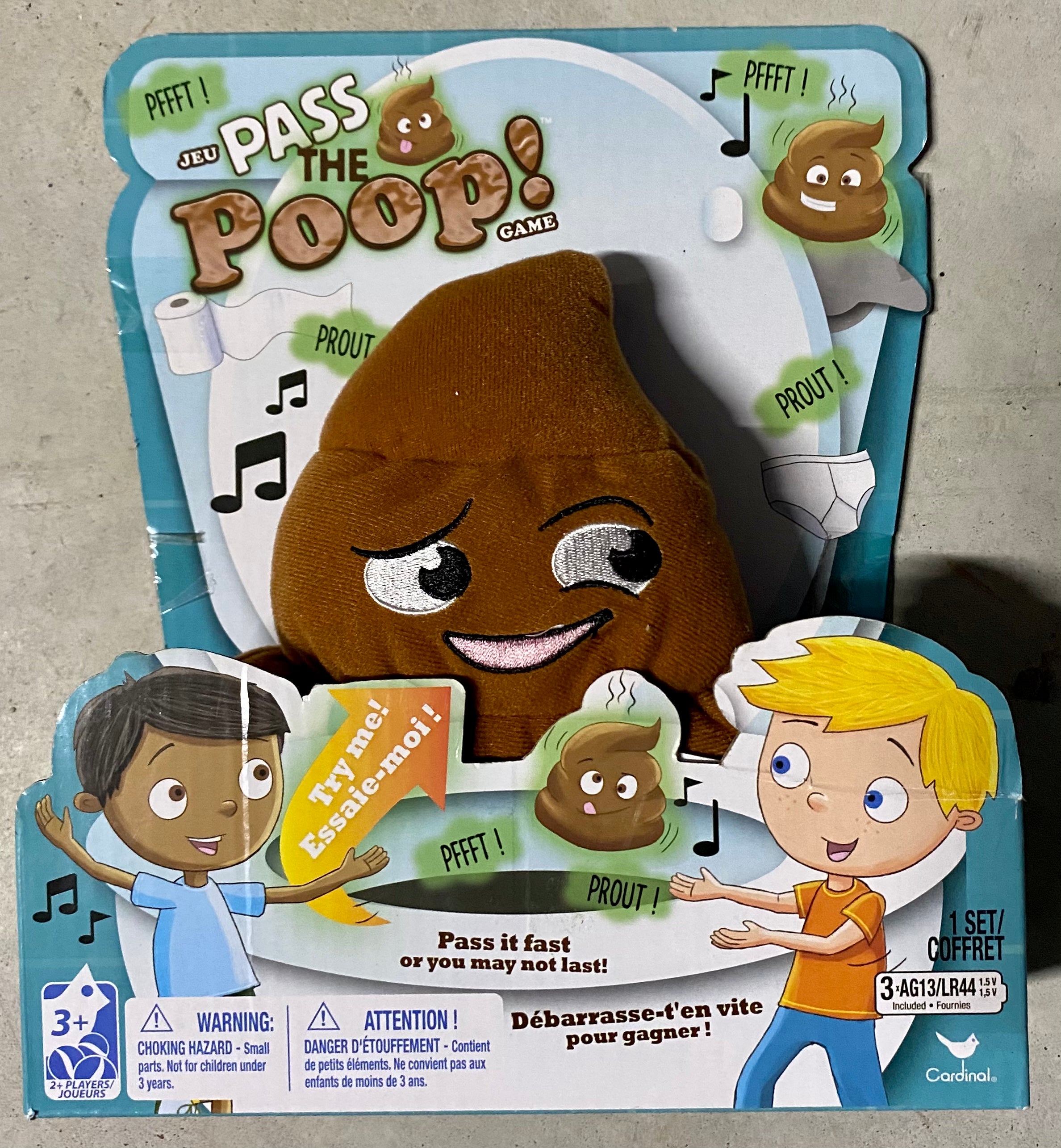 EUC Cardinal Games Pass The Poop 2+ Players Ages 3+ Plush Fun