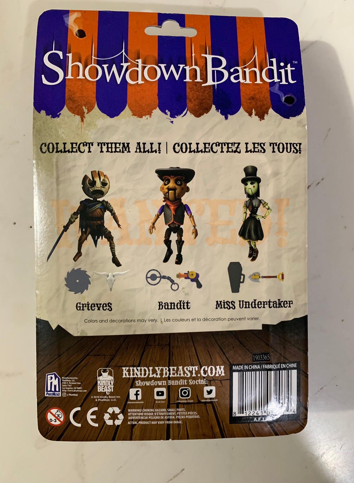 Showdown Bandit Characters - Bandit, Grieves 8-Inch Plush NWT