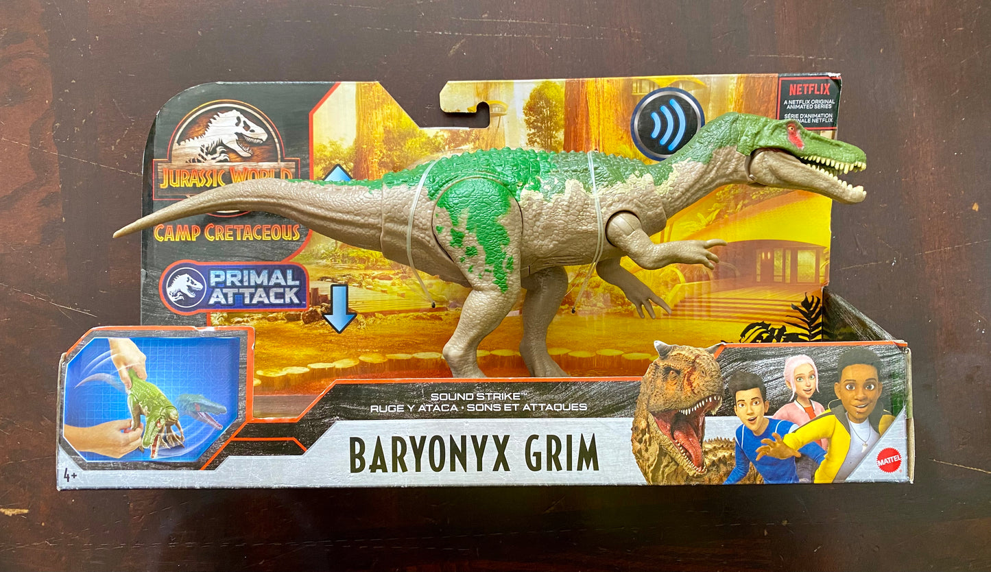 Jurassic World Baryonyx Grim Sound Strike Action Figure 92686