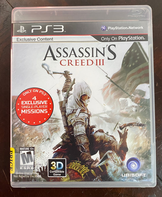 Assassin’s Creed 3 PlayStation 3 PS3 Game 34723-112