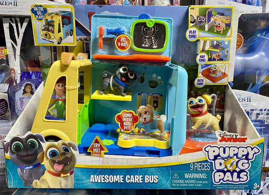 Disney Junior Puppy Dog Pals Awesome Care Bus 9-Piece Playset 94236