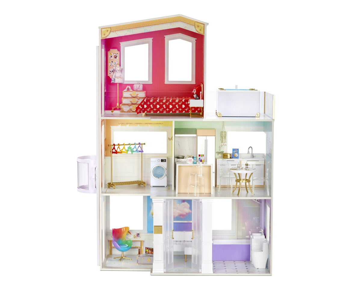 Rainbow High House 3-Story Wooden Dollhouse