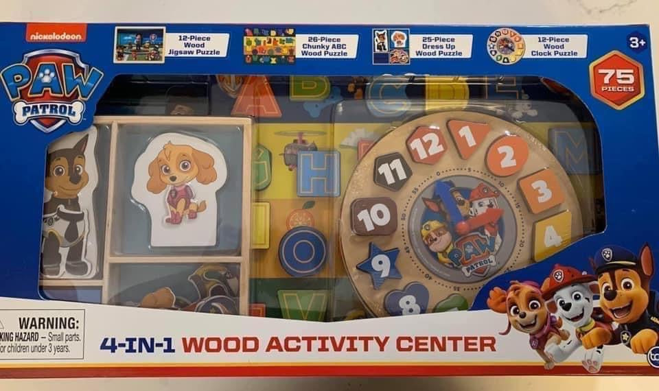 Paw Patrol 4-in-1 Wood Activity Center 31030