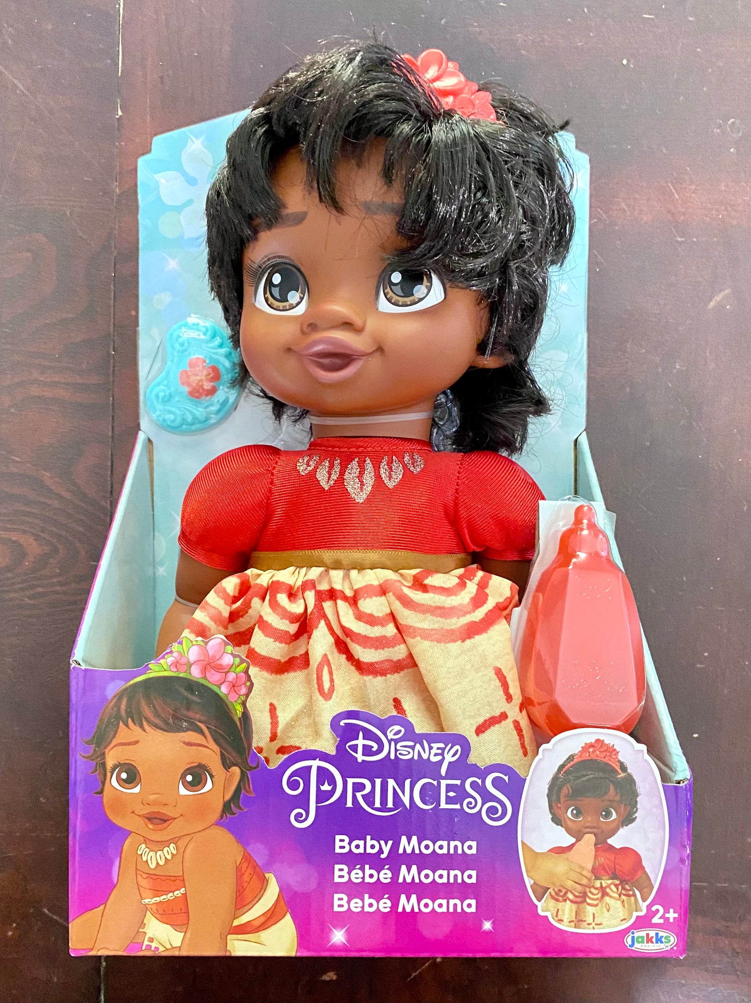 Disney Princess Deluxe 8 inch Moana Baby Doll Includes Tiara and Bottle for  Children Ages 2+ 