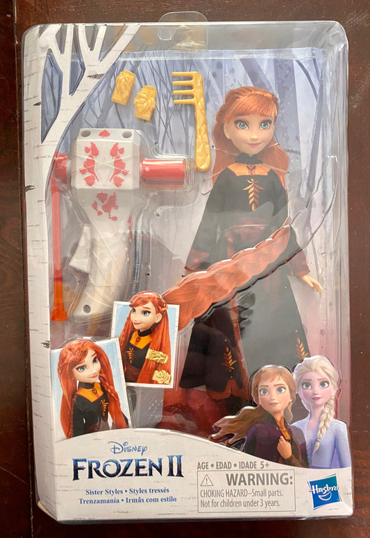 Disney Frozen 2 Sister Styles Anna Doll with Long Hair Braiding Tool 84853