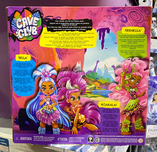 Cave Club 3-Pack Tella, Roaralai, Fernessa Fashion Dolls Set 94015