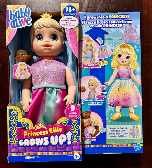 Baby Alive Princess Ellie Grows Up Blonde Doll 121563