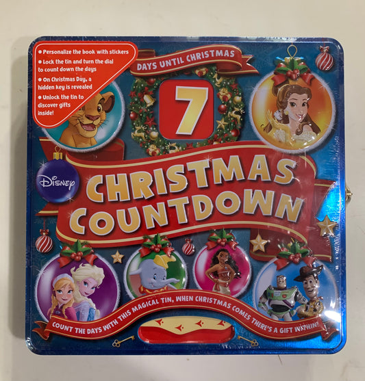 Disney Christmas Countdown Tin w/ Treasury Set 228672A