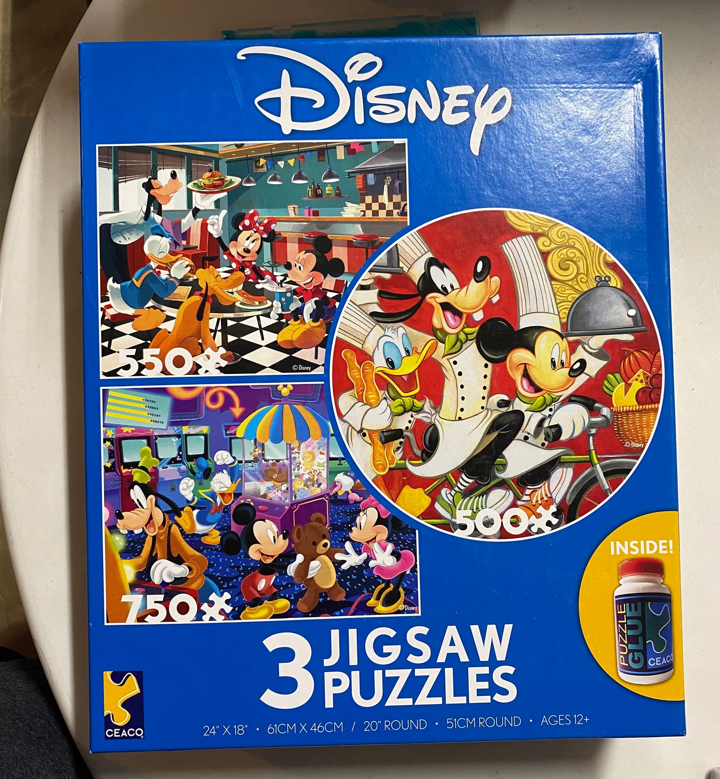 Ceaco 3-in-1 Disney Mickey & Minnie Mouse Jigsaw Puzzles 350532E