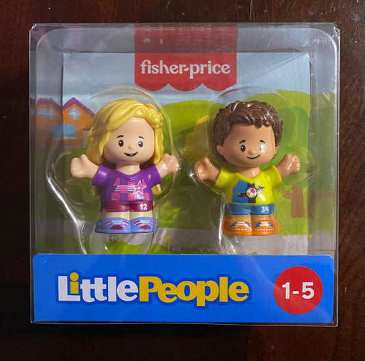 Fisher Price Little People Boy & Girl Soccer Players 00347