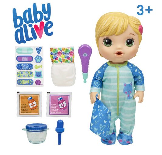 Baby Alive Mix My Medicine Kitty-Cat PJ Doll Playset 659036