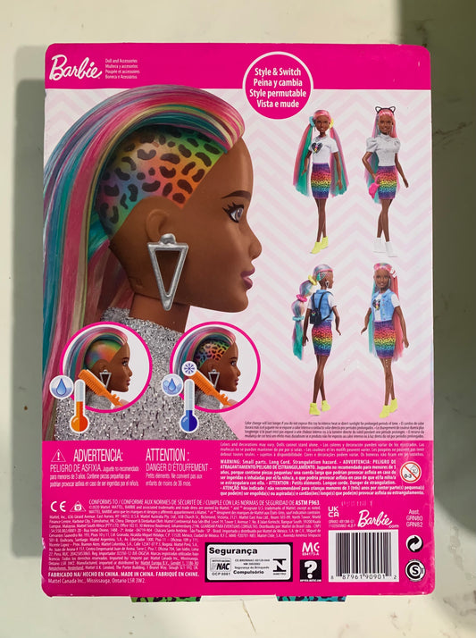 Barbie Leopard Rainbow Hair Doll 90901