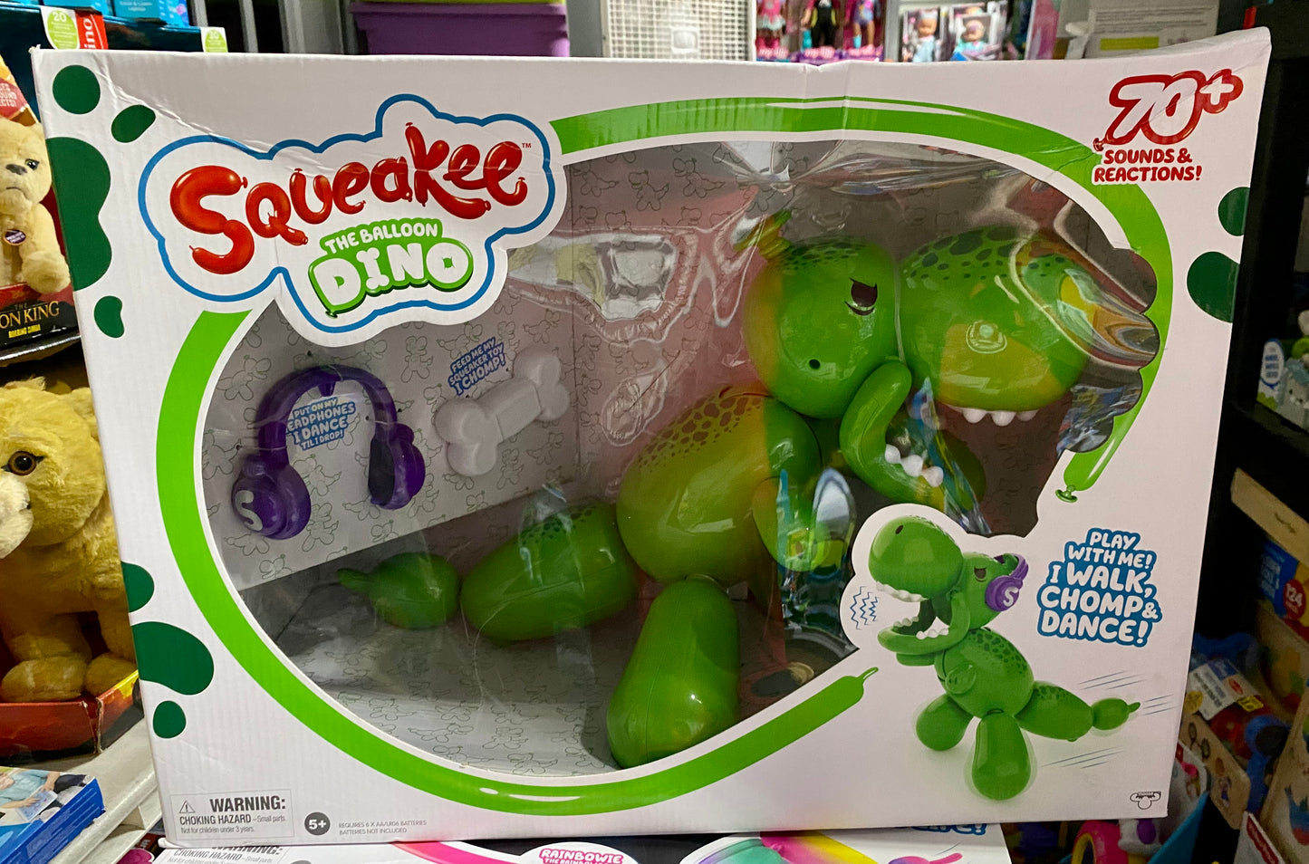 Squeakee The Balloon Dino Interactive Dinosaur Pet 12310