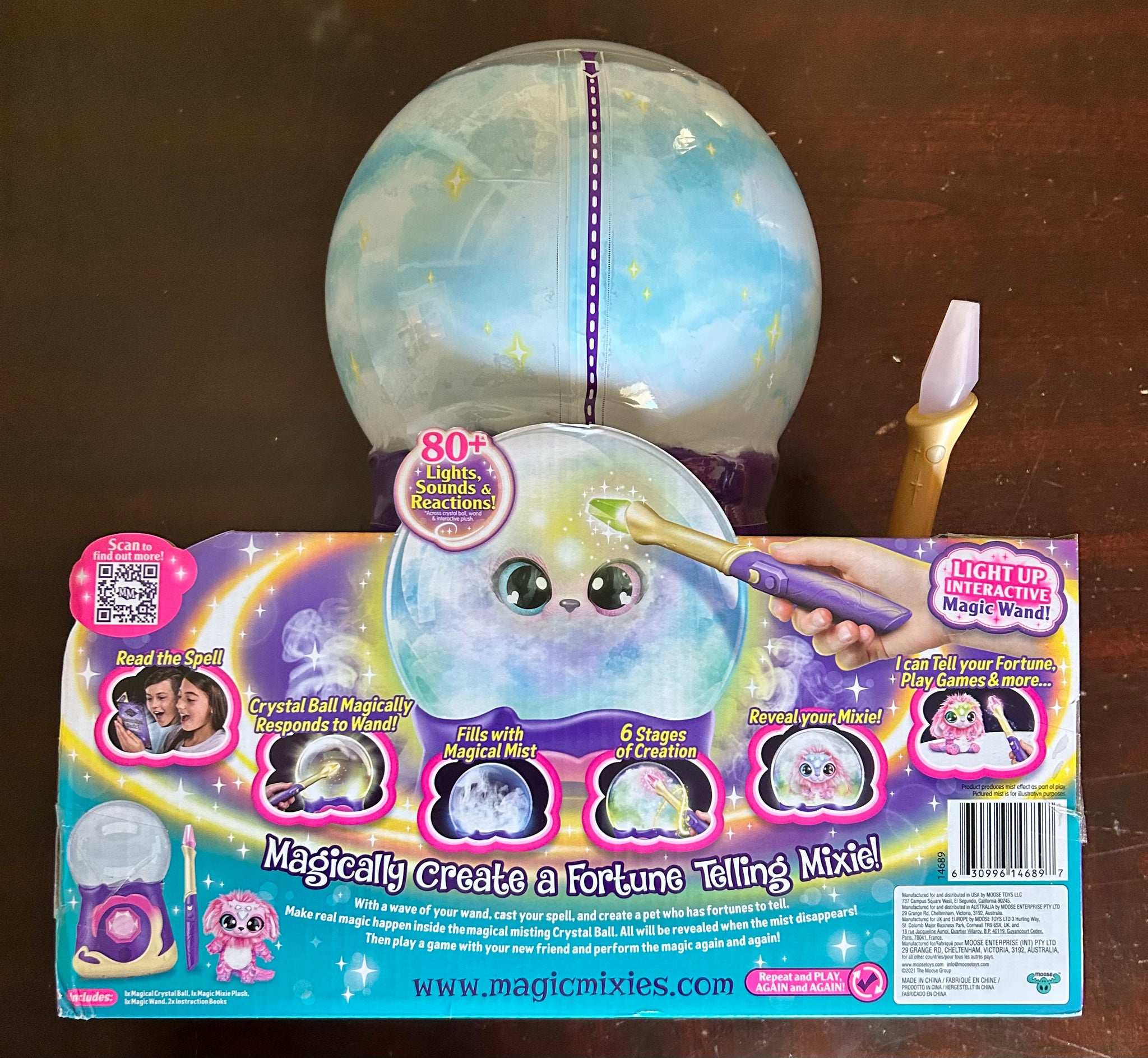 Magic Mixies Magical Misting Crystal Ball with Interactive 8 inch Pink Plush  Toy Ages 5+ 