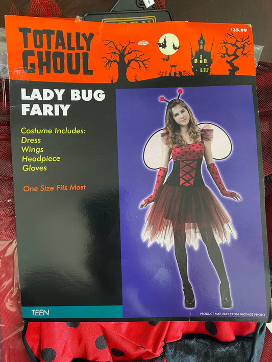 Totally Ghoul Lady Bug Fairy Halloween Costume Size-Teen 28911