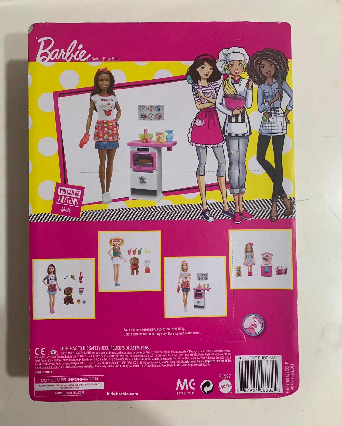 Barbie Cooking & Baking Chef Storytelling Doll Playset 56382