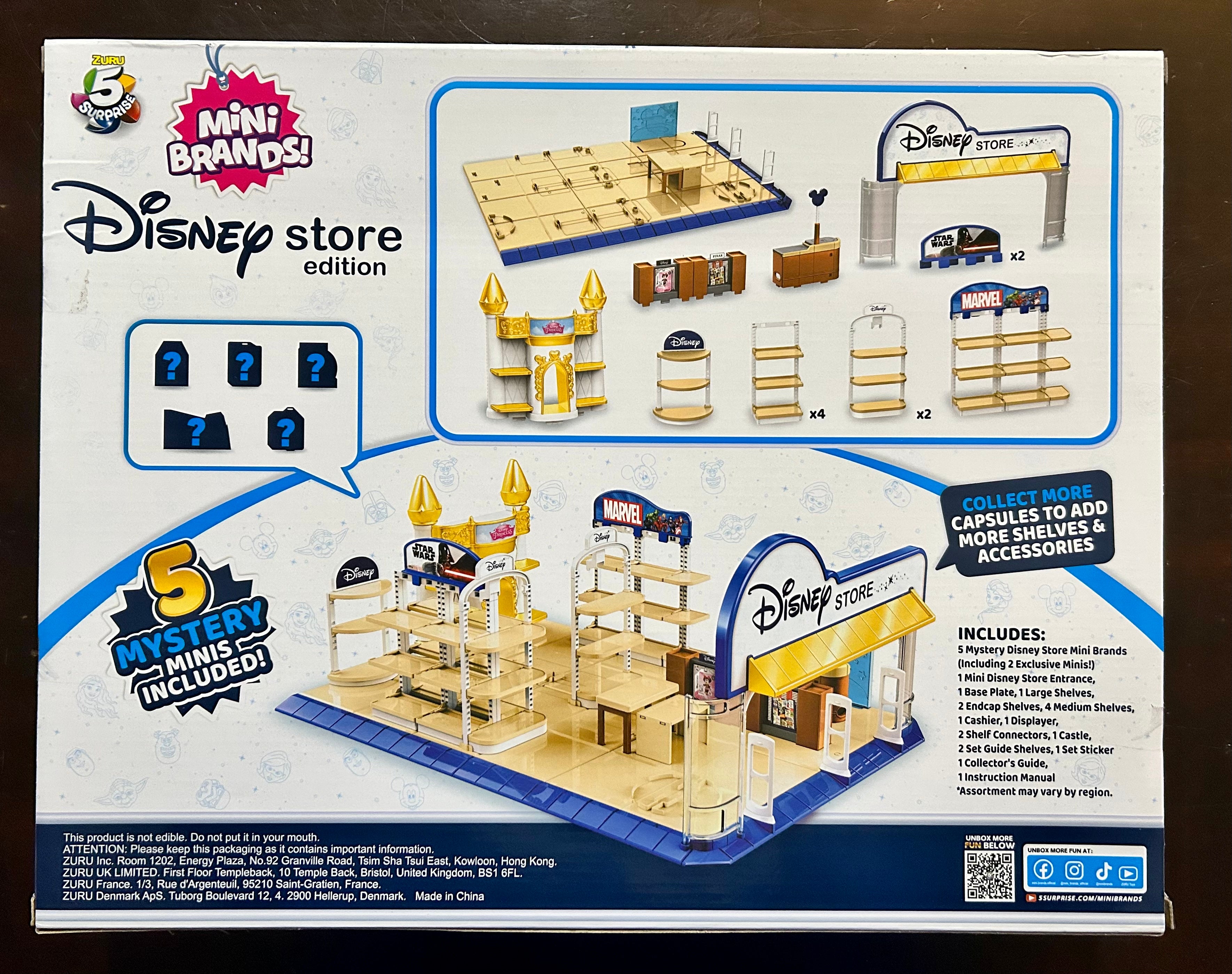 5 Surprise Mini Disney Store Brands Series 1 Collector Case New