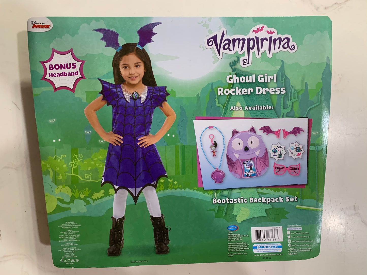 Vampirina Ghoul Girl Rocker Dress Size 4-6x